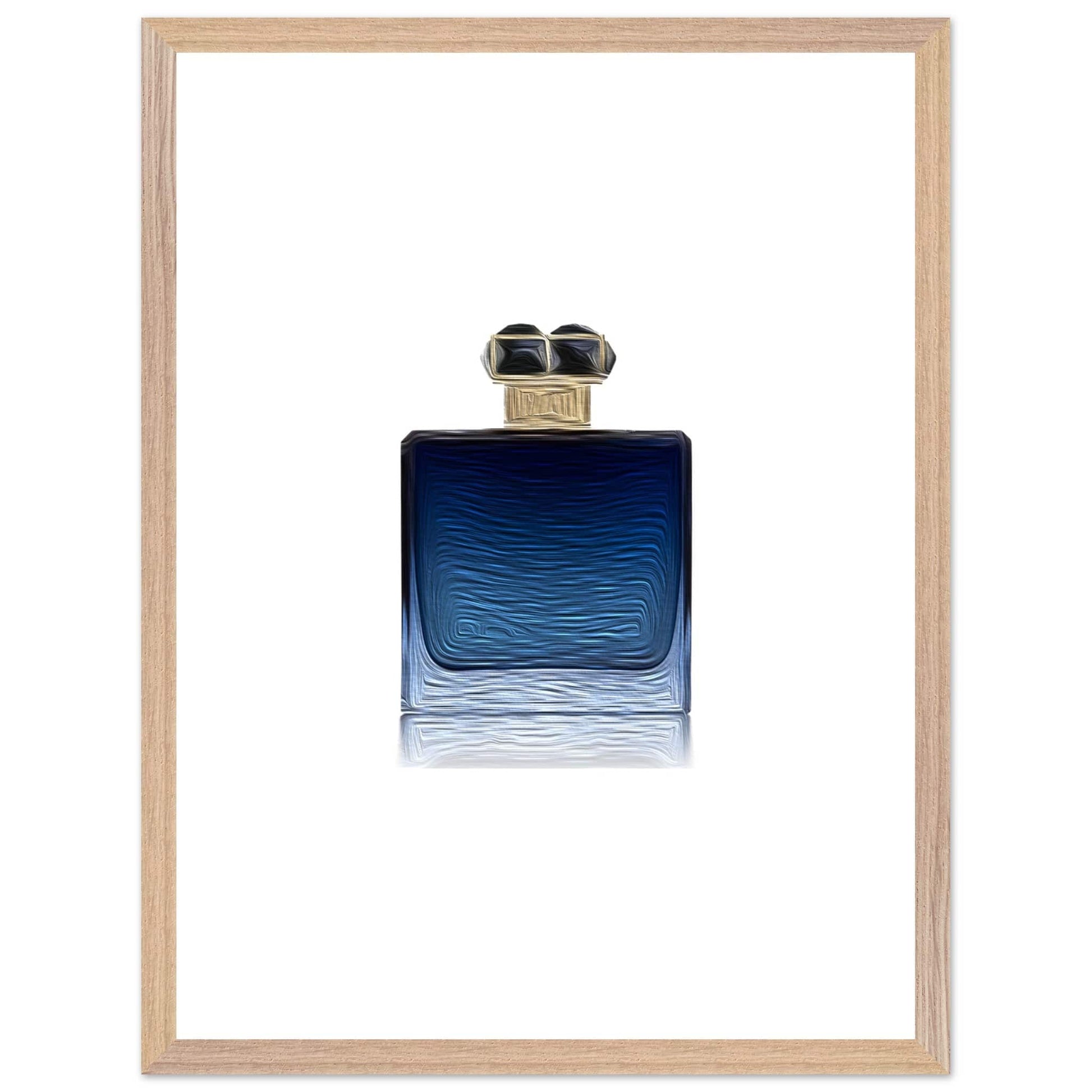 Blue Wooden Framed Poster With Premium Semi-Glossy Paper - Chaos Fragrances