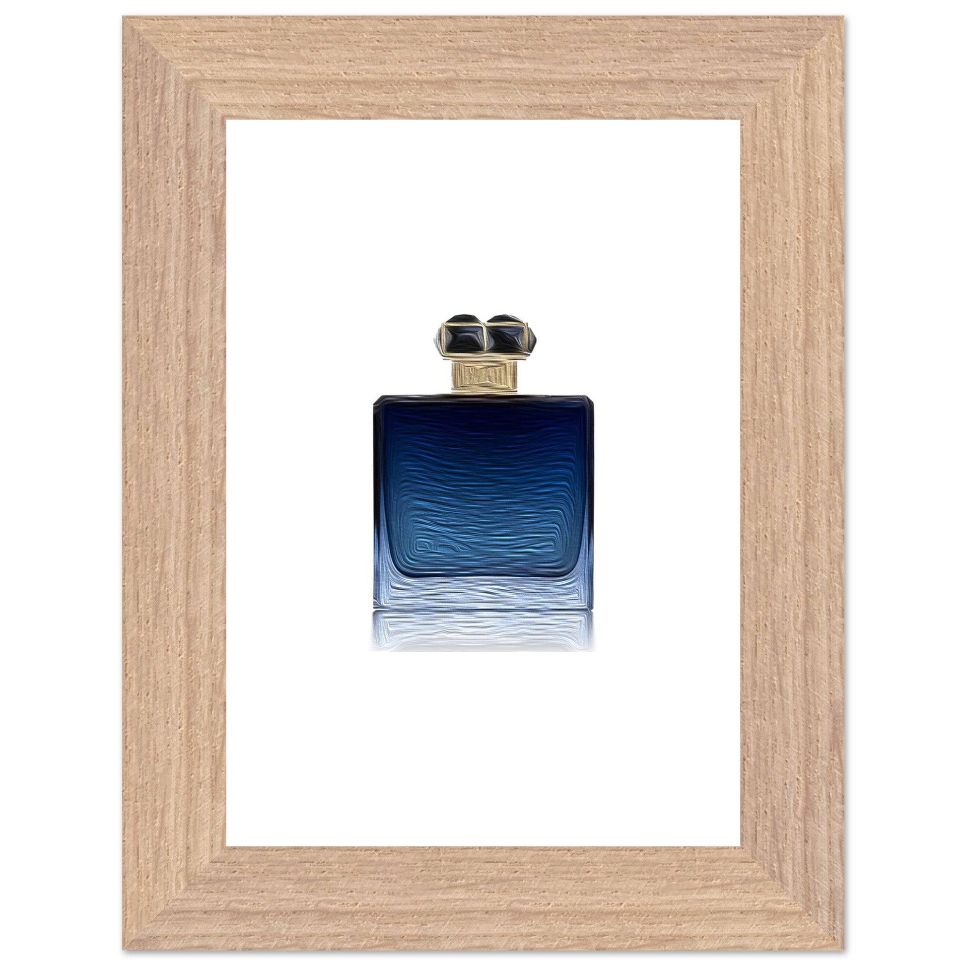 Blue Wooden Framed Poster With Premium Semi-Glossy Paper - Chaos Fragrances