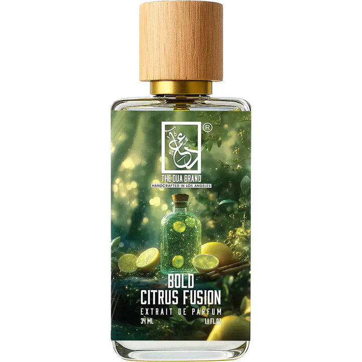 The Dua Brand Bold Citrus Fusion fragrance bottle