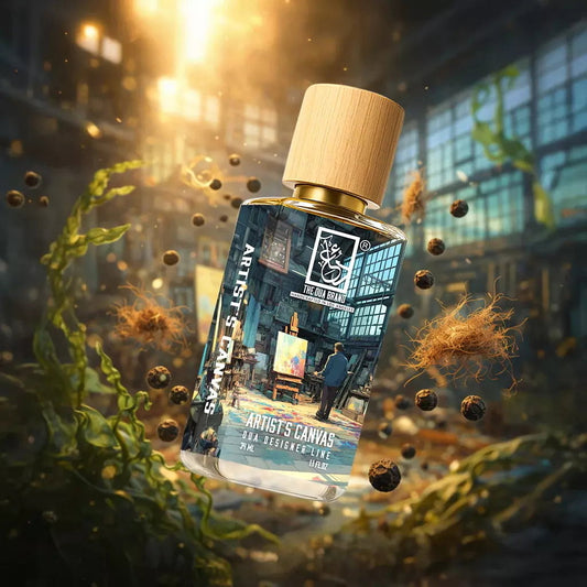 The Dua Brand Artist's Canvas fragrance bottle