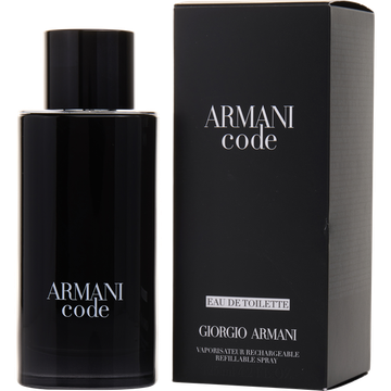 Armani Code Eau de Toilette refillable 125 ml bottle and box