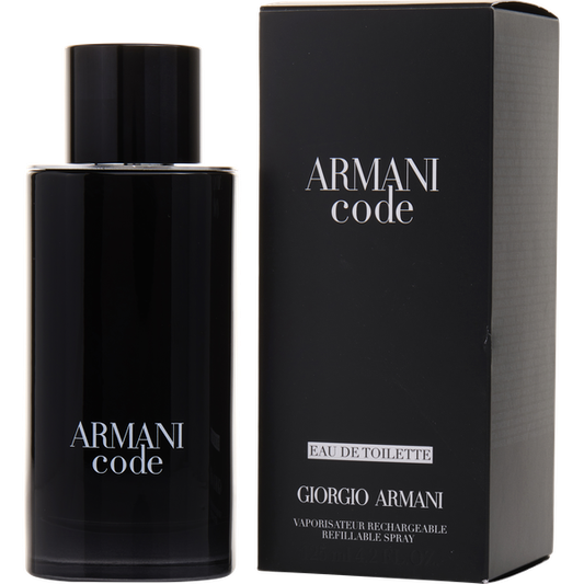 Armani Code Eau de Toilette refillable 125 ml bottle and box