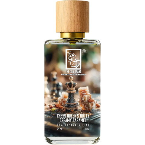 The Dua Brand Chess Queen's Nutty Creamy Caramel fragrance bottle