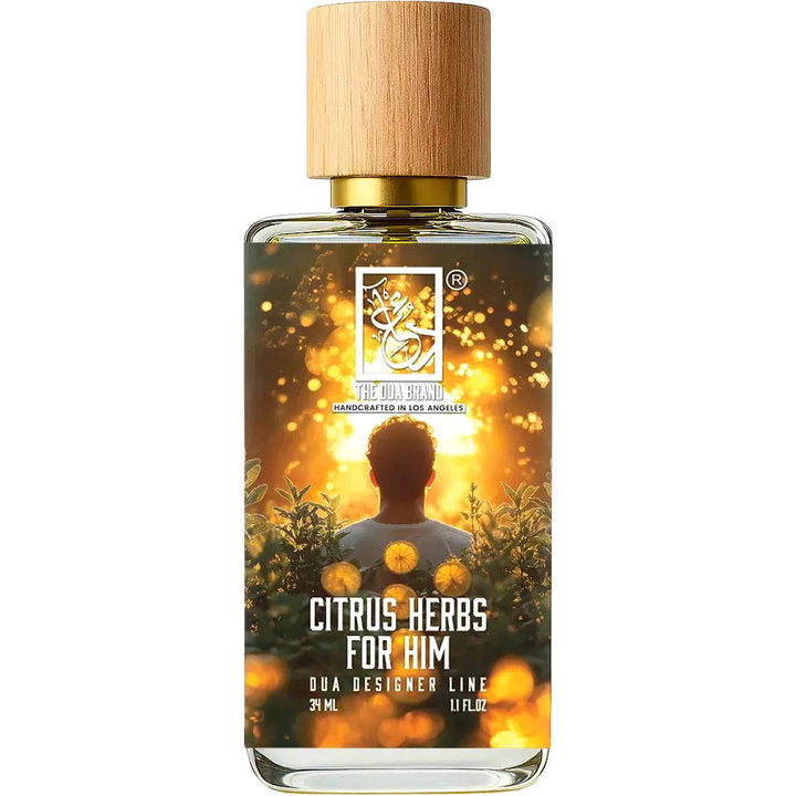 The Dua Brand Citrus Herbs for Him fragrance bottle