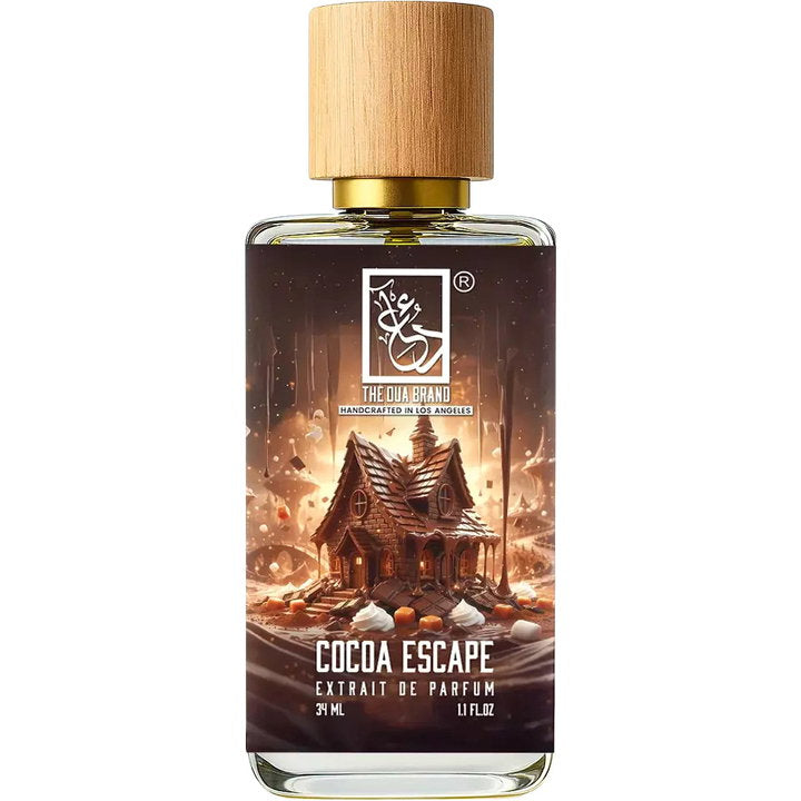 The Dua Brand Cocoa Escape fragrance bottle