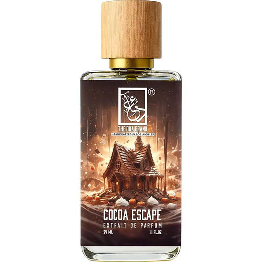 The Dua Brand Cocoa Escape fragrance bottle