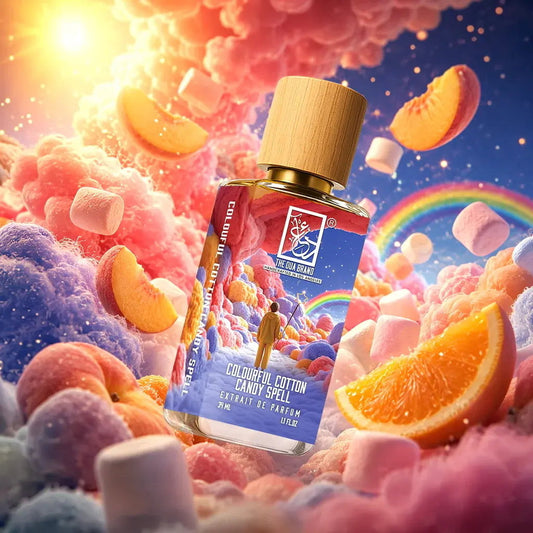 The Dua Brand Colourful Cotton Candy Spell fragrance bottle