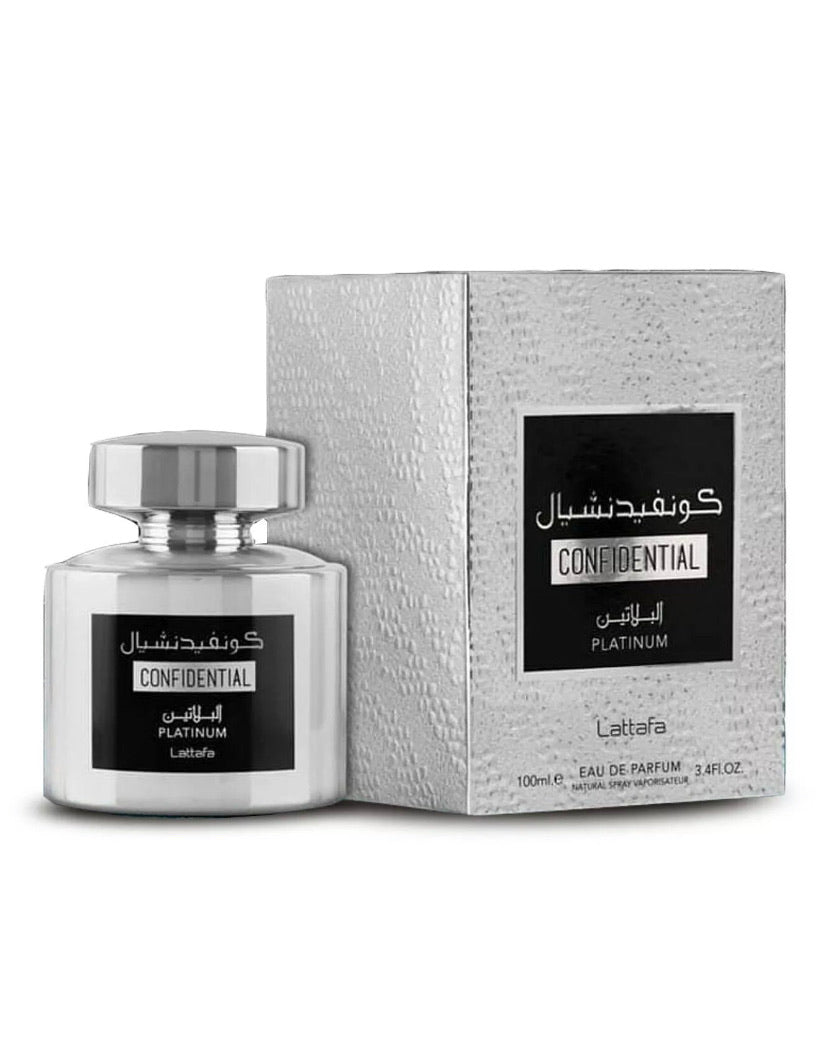 Confidential Platinum EDP fragrance bottle