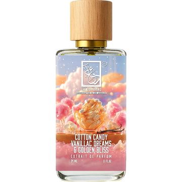 The Dua Brand Cotton Candy Vanillac Dreams & Golden Bliss fragrance bottle