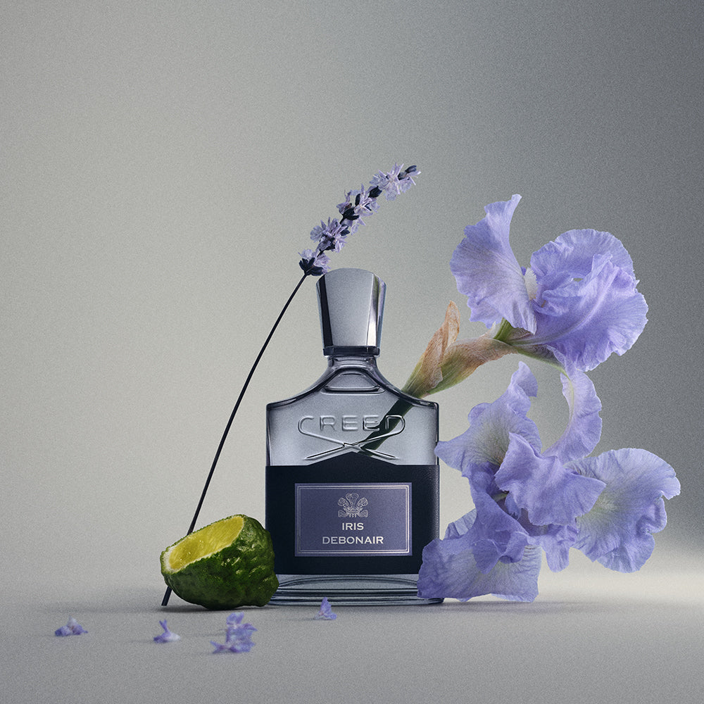 Creed Iris Debonair bottle with bergamot, lavender and iris
