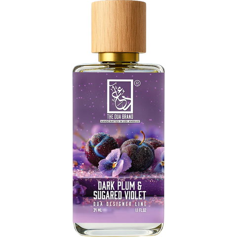 The Dua Brand Dark Plum & Sugared Violet fragrance bottle