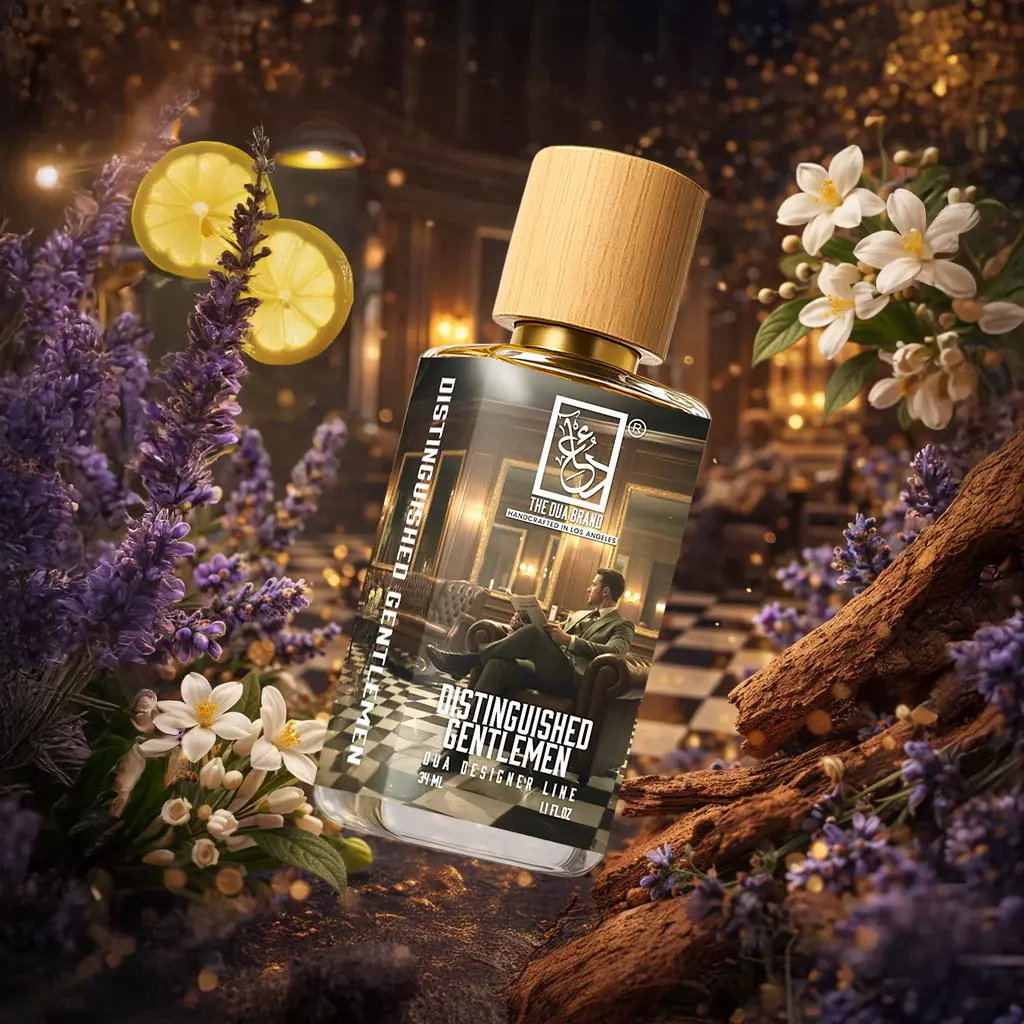 The Dua Brand Distinguished Gentlemen fragrance bottle
