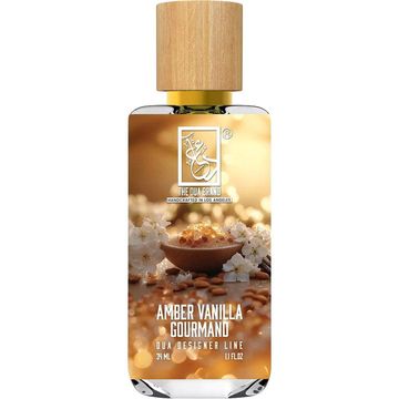 The Dua Brand Amber Vanilla Gourmand fragrance bottle