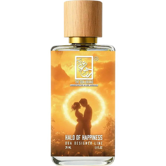 The Dua Brand Halo of Happiness fragrance bottle