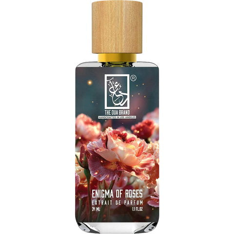 The Dua Brand Enigma of Roses fragrance bottle