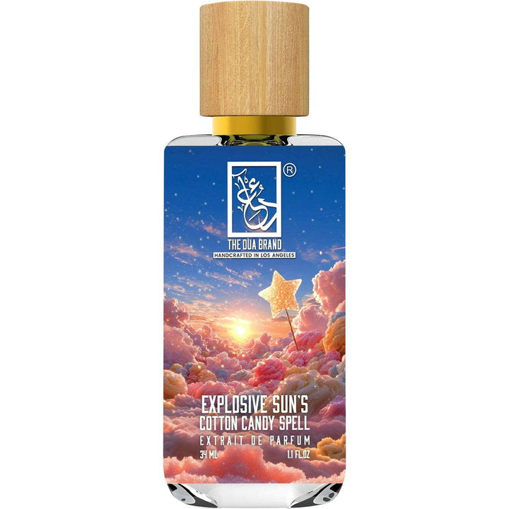 The Dua Brand Explosive Sun's Cotton Candy Spell fragrance bottle