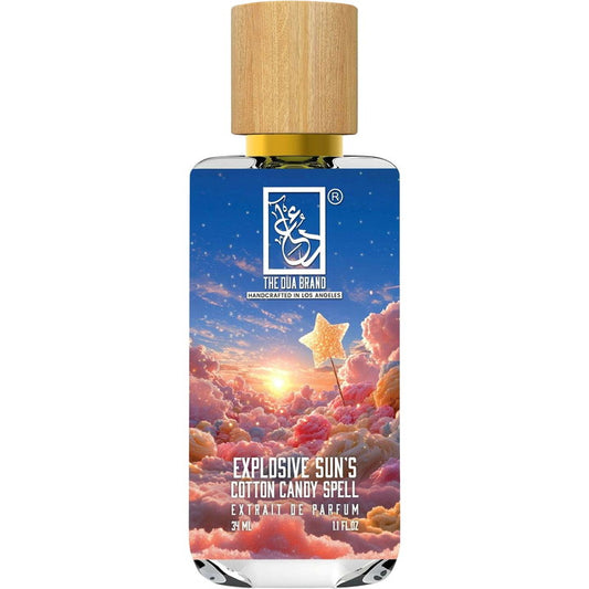 The Dua Brand Explosive Sun's Cotton Candy Spell fragrance bottle