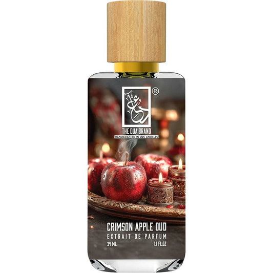The Dua Brand Crimson Apple Oud fragrance bottle