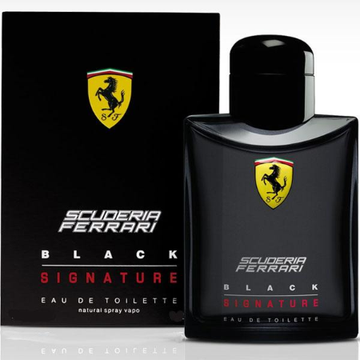 Ferrari Scuderia Black Signature EDT fragrance bottle