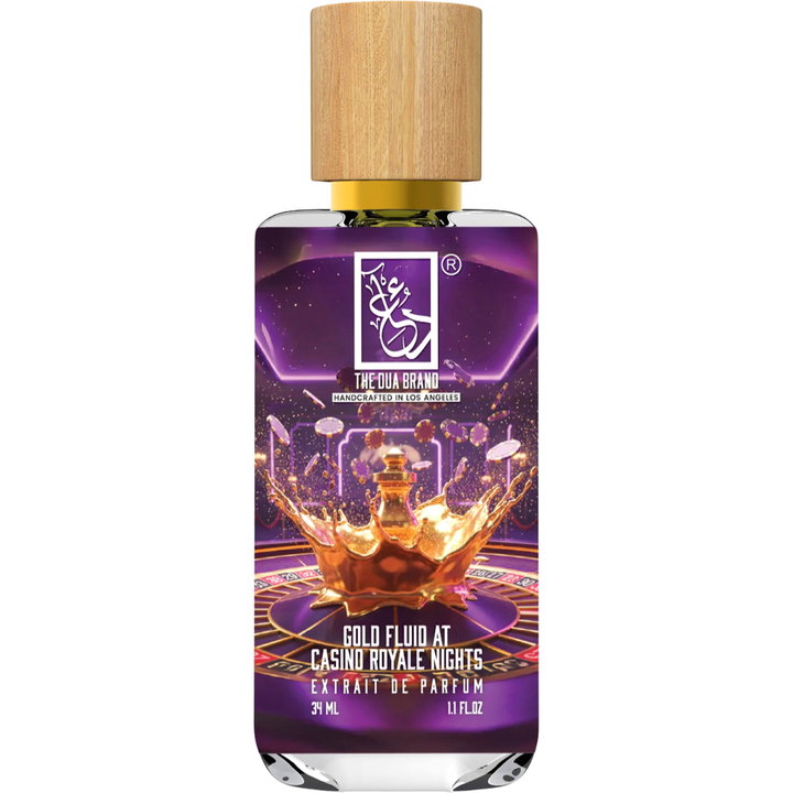 The Dua Brand Gold Fluid at Casino Royale Nights fragrance bottle
