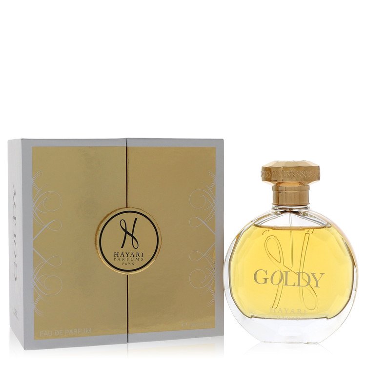 Hayari Goldy EDP fragrance bottle