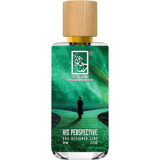 The Dua Brand His Perspective fragrance bottle