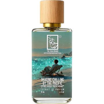 The Dua Brand Imagine Chilling by the Pacific Citrus Musk Phero'Moan fragrance bottle