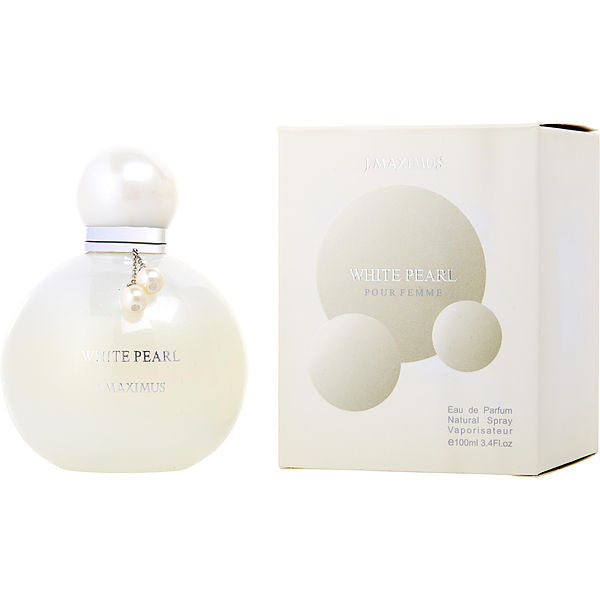 J.maximus White Pearl Pour Femme EDP fragrance bottle