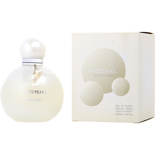 J.maximus White Pearl Pour Femme EDP fragrance bottle