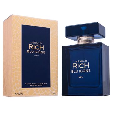 Johan B Rich Blue Icone EDT fragrance bottle
