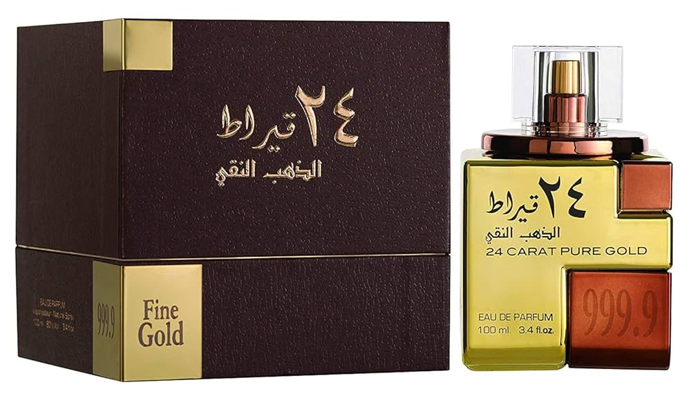 Lattafa 24 Carat Pure Gold EDP fragrance bottle