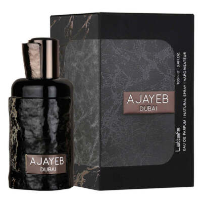 Lattafa Ajayeb Dubai Portrait EDP fragrance bottle