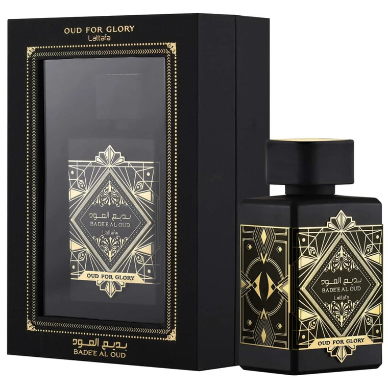Lattafa Badee Al Oud For Glory EDP fragrance bottle
