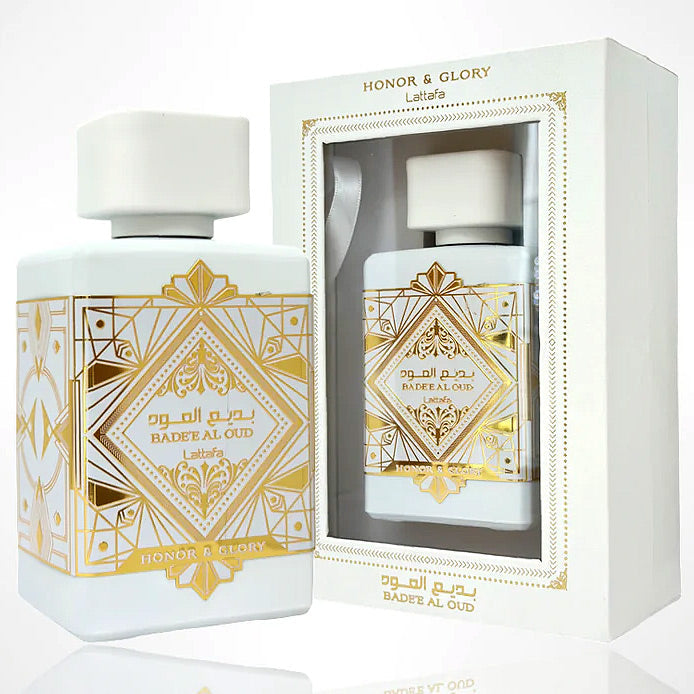 Lattafa Badee Al Oud Honor & Glory EDP fragrance bottle
