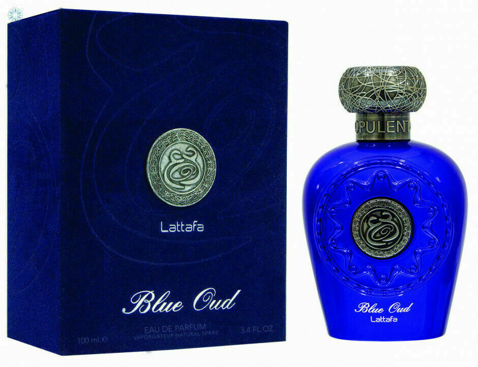 Lattafa Blue Oud EDP fragrance bottle