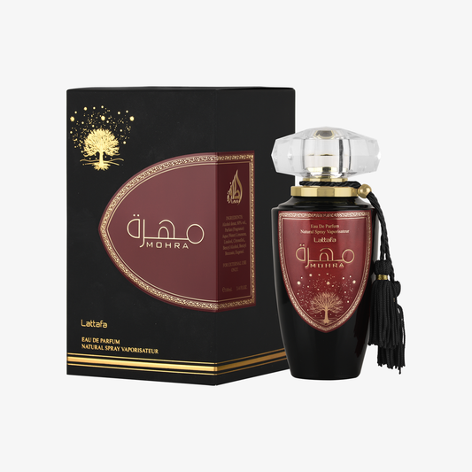 Lattafa Mohra EDP fragrance bottle