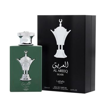 Lattafa Pride Al Areeq Silver EDP fragrance bottle