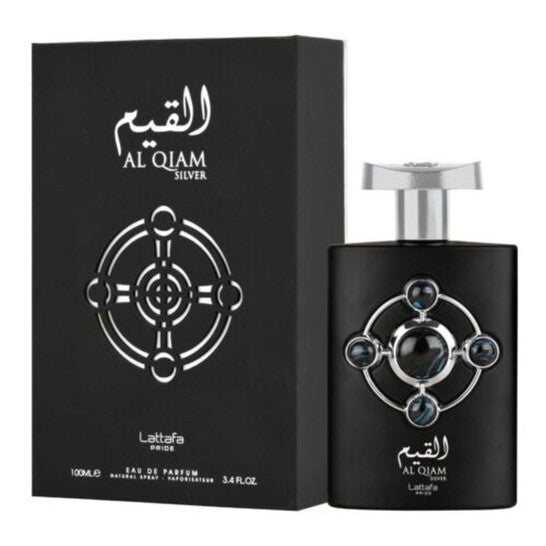 Lattafa Pride Al Qiam Silver EDP fragrance bottle