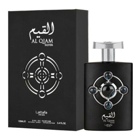Lattafa Pride Al Qiam Silver EDP fragrance bottle