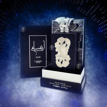 Lattafa Pride Ansaam Silver EDP fragrance bottle