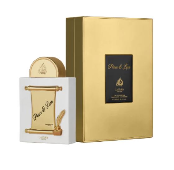 Lattafa Pride Peace & Love EDP fragrance bottle