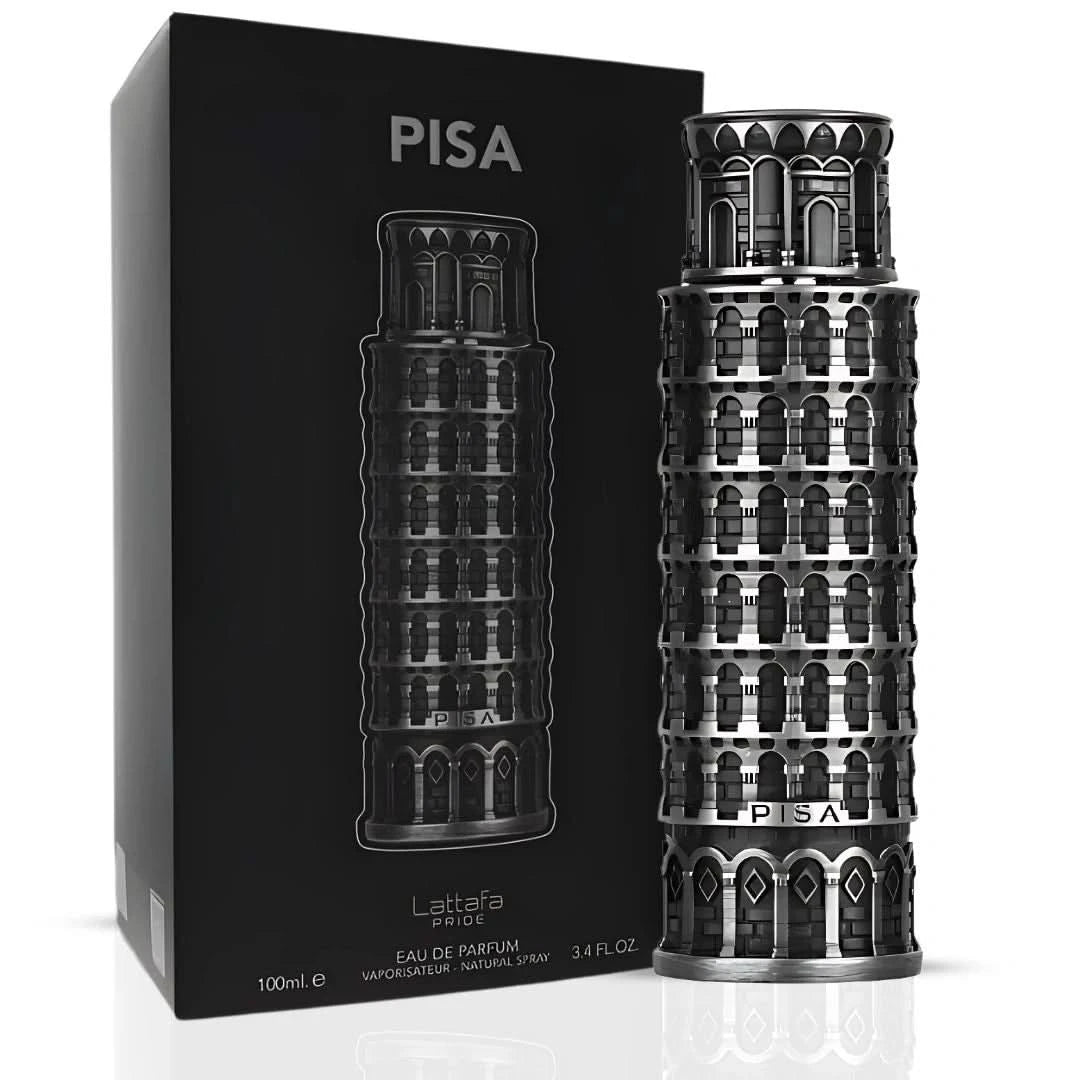 Lattafa Pride Pisa EDP fragrance bottle