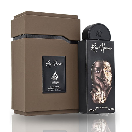 Lattafa Pride Raw Human EDP fragrance bottle