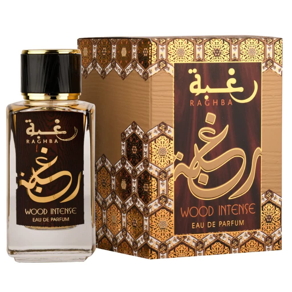Lattafa Raghba Wood Intense EDP fragrance bottle