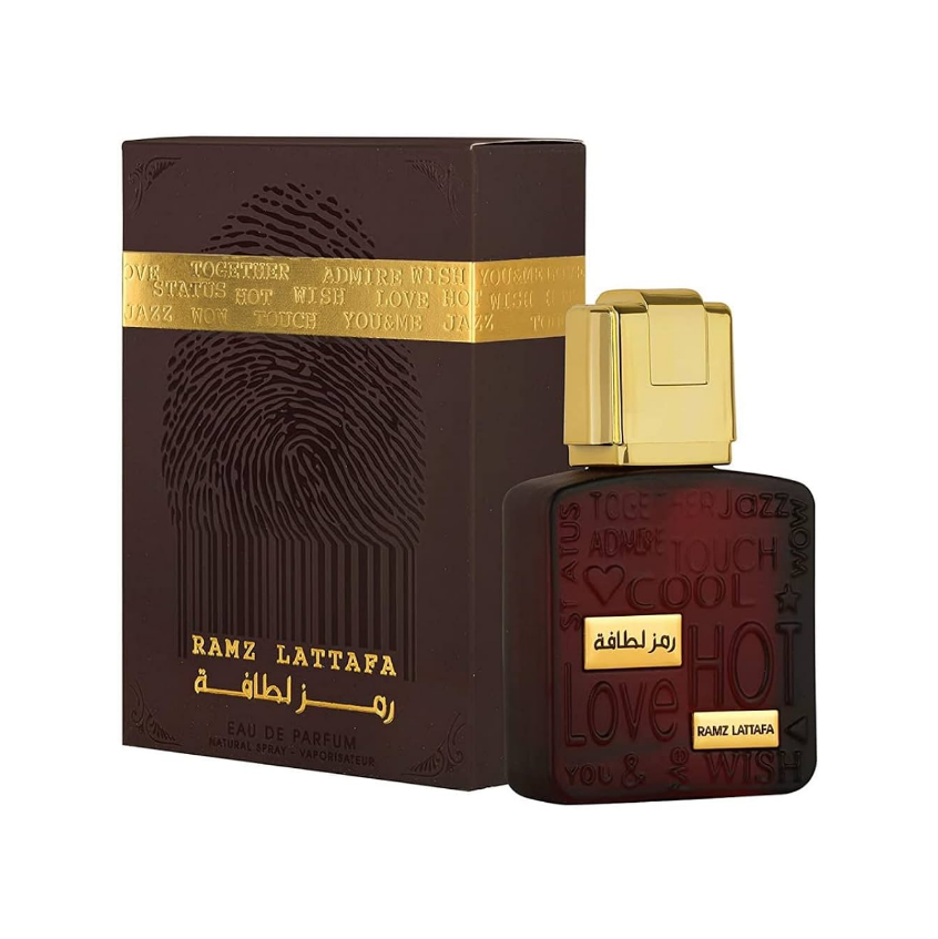 Lattafa Ramz Lattafa Gold EDP fragrance bottle