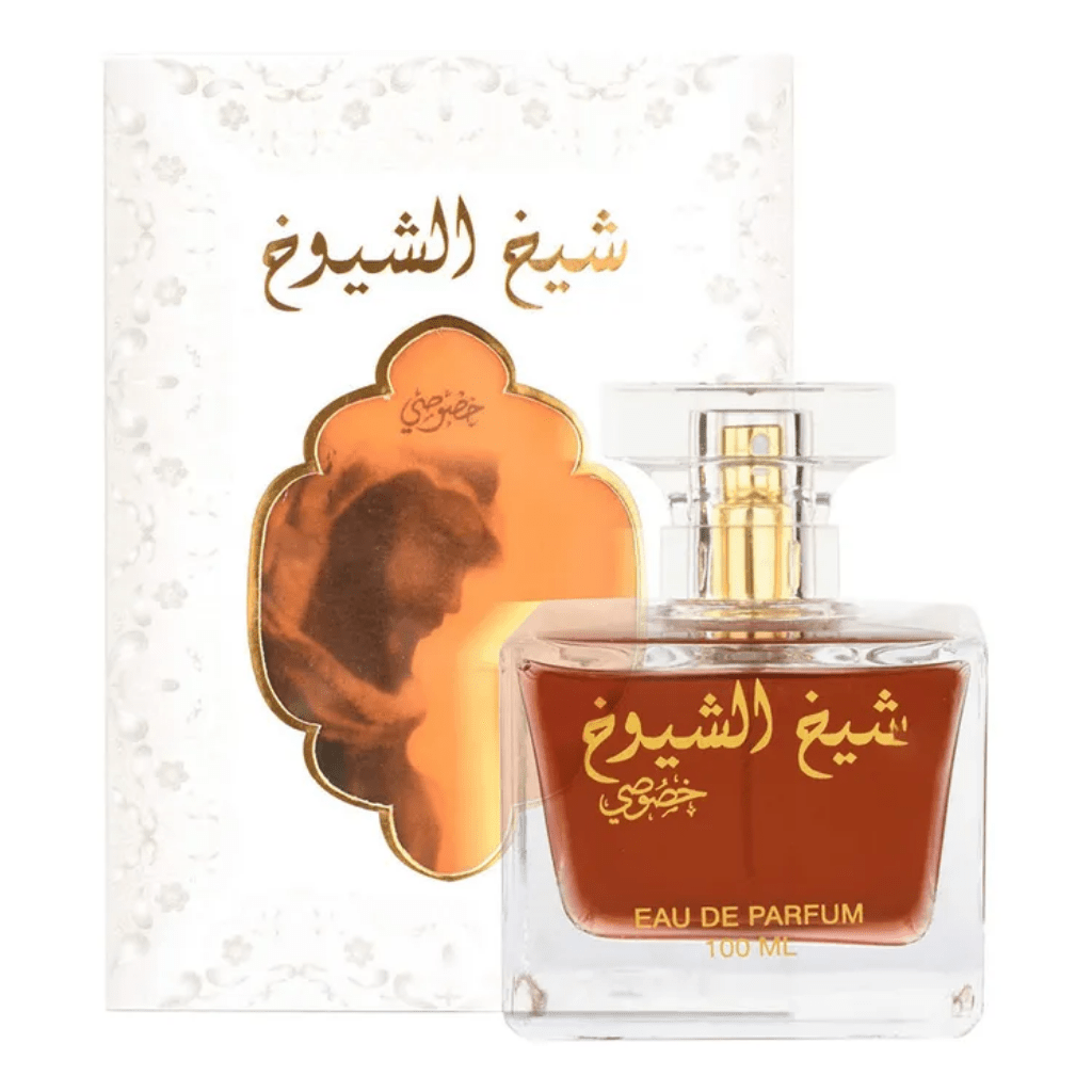 Lattafa Sheikh Al Shuyukh Khusoosi EDP fragrance bottle