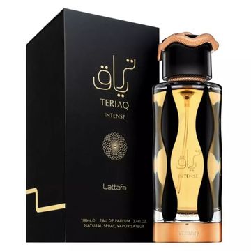 Lattafa Teriaq Intense EDP fragrance bottle