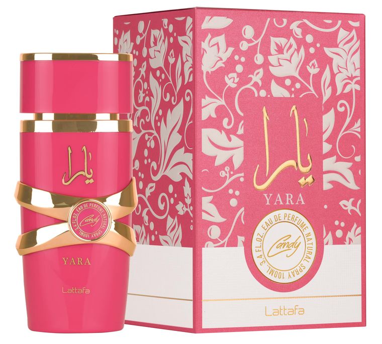 Lattafa Yara Candy EDP fragrance bottle