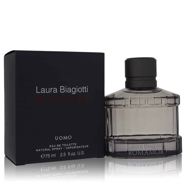 Laura Biagiotti Romamor Uomo EDT fragrance bottle