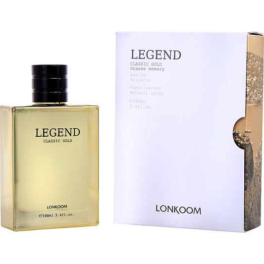 Lonkoom Legend Classic Gold EDT fragrance bottle